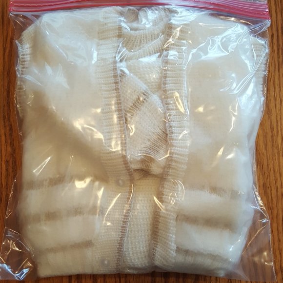 Precious Little Vintage 3pc Baby Boy Handknit Angora Vest Sweater 'n Pant Outfit - Picture 15 of 15